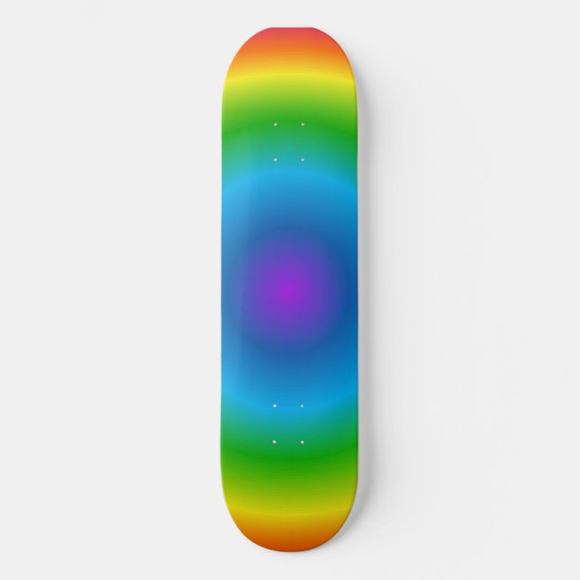 Psychedelische Regenbogenreisemuster Skateboard (Vorderseite)