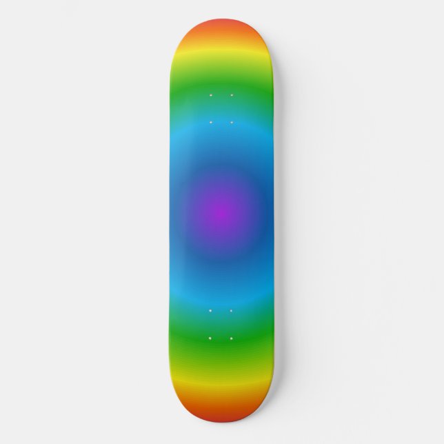 Psychedelische Regenbogenreisemuster Skateboard (Vorderseite)