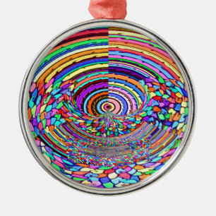 Psychedelische Reise Ornament Aus Metall