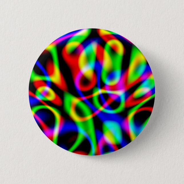 Psychedelische Reise reiht Dunkelheit auf Button (Vorderseite)