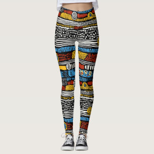 Psychedelische Retro-Farben Leggings