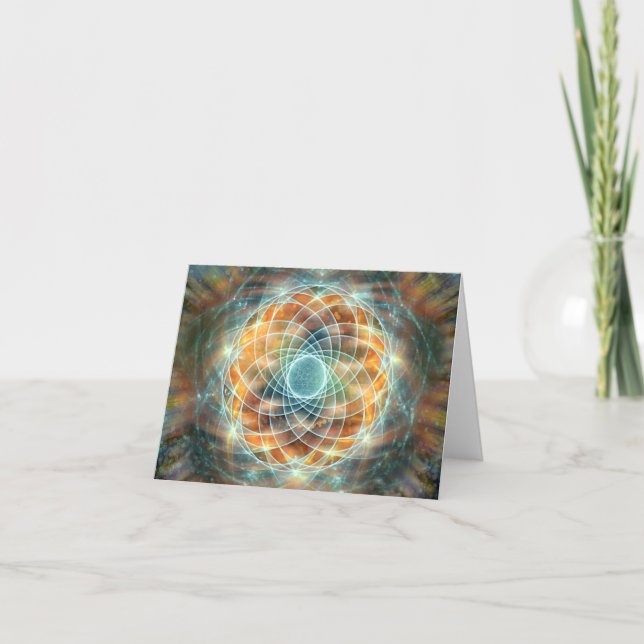 Psychedelische Sacred Geometry Mandala Cards Karte (Vorderseite)