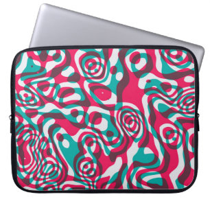 Psychedelische Säure Nahtlos Funky Hintergrund. Laptopschutzhülle