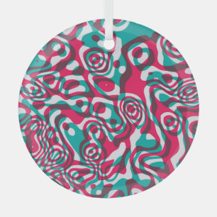 Psychedelische Säure Nahtlos Funky Hintergrund. Ornament Aus Glas