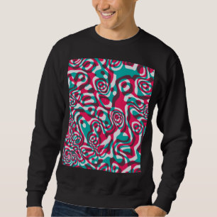 Psychedelische Säure Nahtlos Funky Hintergrund. Sweatshirt