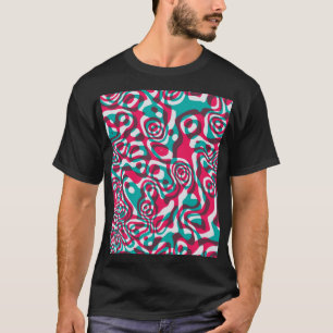 Psychedelische Säure Nahtlos Funky Hintergrund. T-Shirt