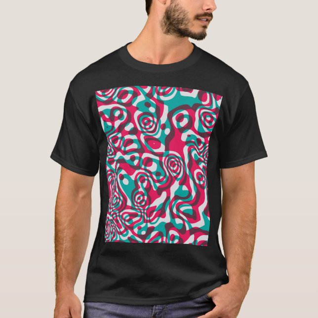 Psychedelische Säure Nahtlos Funky Hintergrund. T-Shirt (Vorderseite)