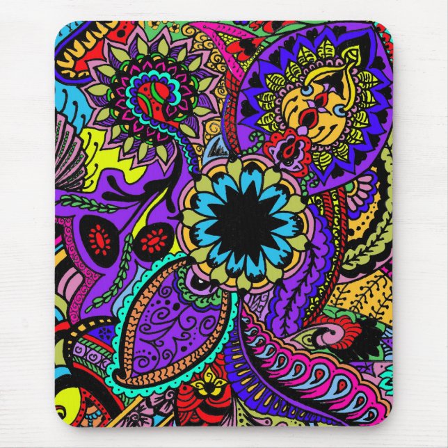 Psychedelische Schatz-Karte Mousepad (Vorne)