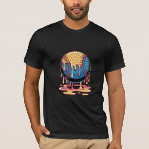 Psychedelische Schmelz-Baseball T-Shirt