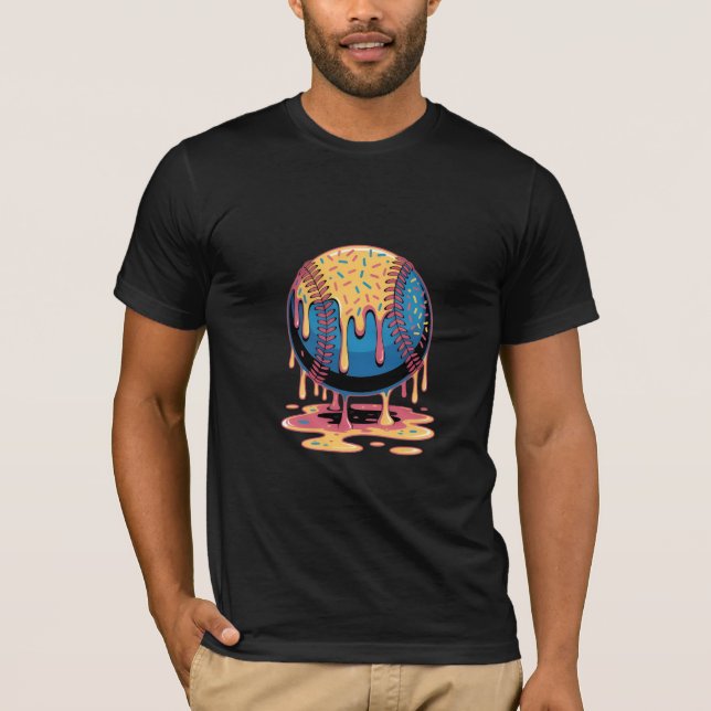Psychedelische Schmelz-Baseball T-Shirt (Vorderseite)