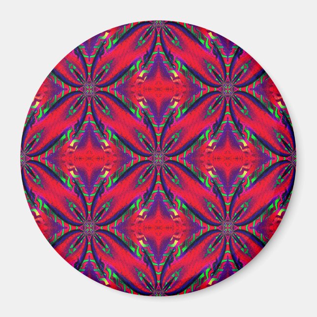 Psychedelische Schmetterlinge... Magnet (Vorne)