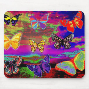 psychedelische Schmetterlinge Mousepad