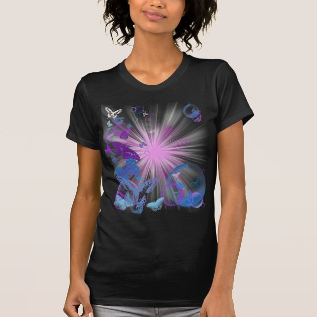 psychedelische Schmetterlinge T-Shirt (Vorderseite)