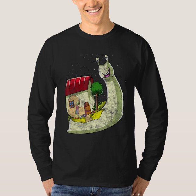 Psychedelische Schnecke Inspiriert Trippy Slug Rel T-Shirt (Vorderseite)