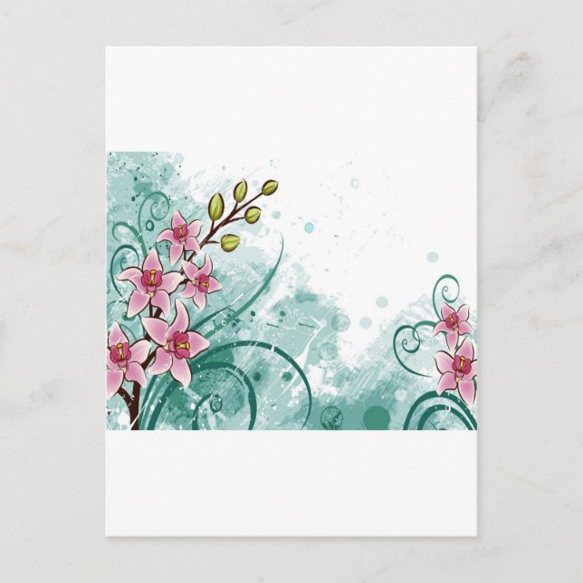 psychedelische schöne Blume abstrakt Postkarte (Vorderseite)