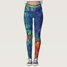Psychedelische Schrift führt IHRE RACE-Custom aus Leggings