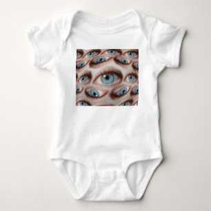 Psychedelische Sicht: Abstrakte AugenIllusion Baby Strampler