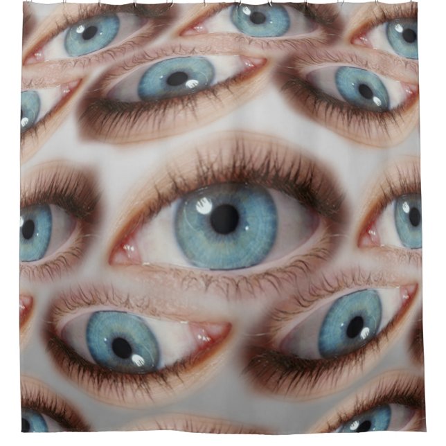 Psychedelische Sicht: Abstrakte AugenIllusion Duschvorhang (Vorderseite)