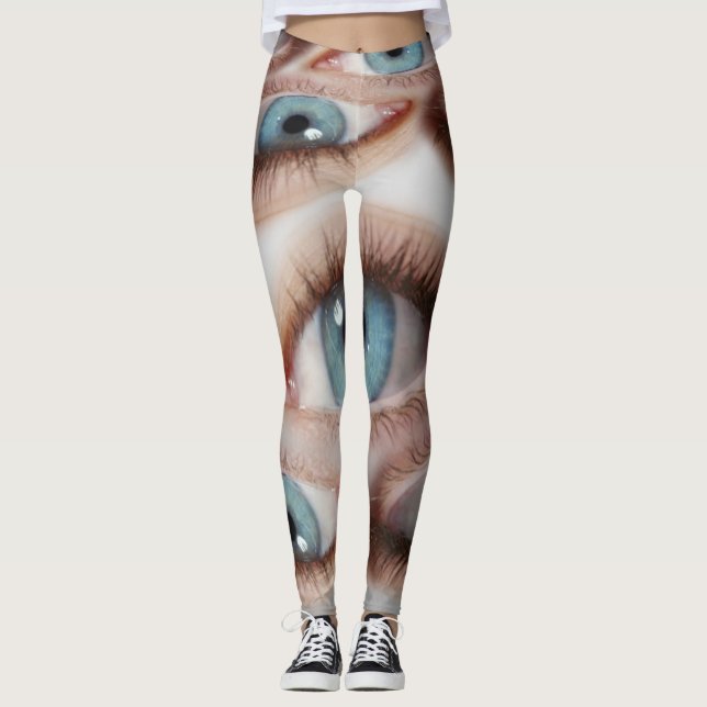 Psychedelische Sicht: Abstrakte AugenIllusion Leggings (Vorderseite)