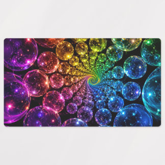 psychedelische Spirale Fibonacci-Spirale Etiketten