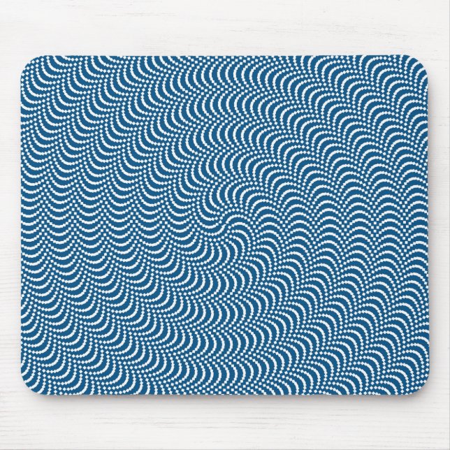 Psychedelische Spirale in Blau Mousepad (Vorne)