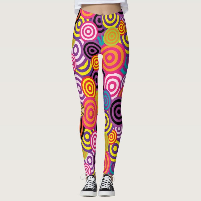 Psychedelische Spirals Trendy Summer Leggings (Vorderseite)