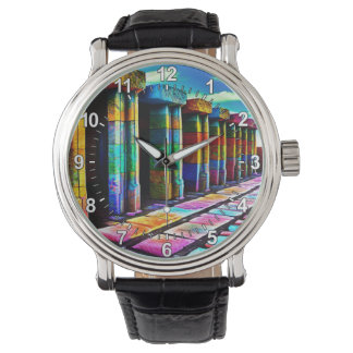 Psychedelische Steine Armbanduhr
