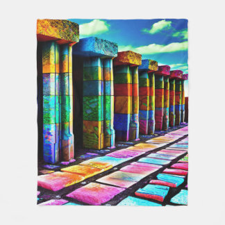 Psychedelische Steine Fleecedecke