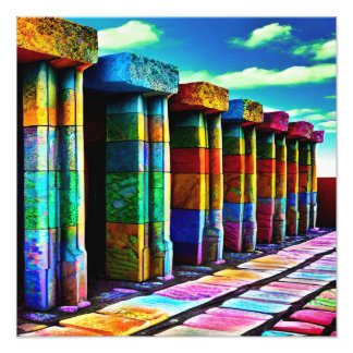 Psychedelische Steine Fotodruck
