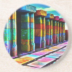 Psychedelische Steine Getränkeuntersetzer