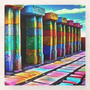 Psychedelische Steine Glasuntersetzer