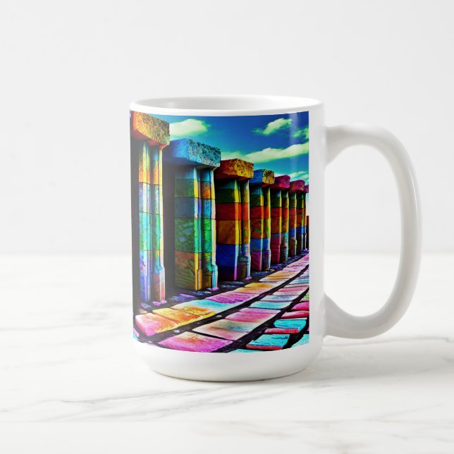 Psychedelische Steine Kaffeetasse (Rechts)