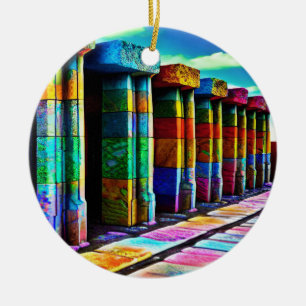 Psychedelische Steine Keramik Ornament