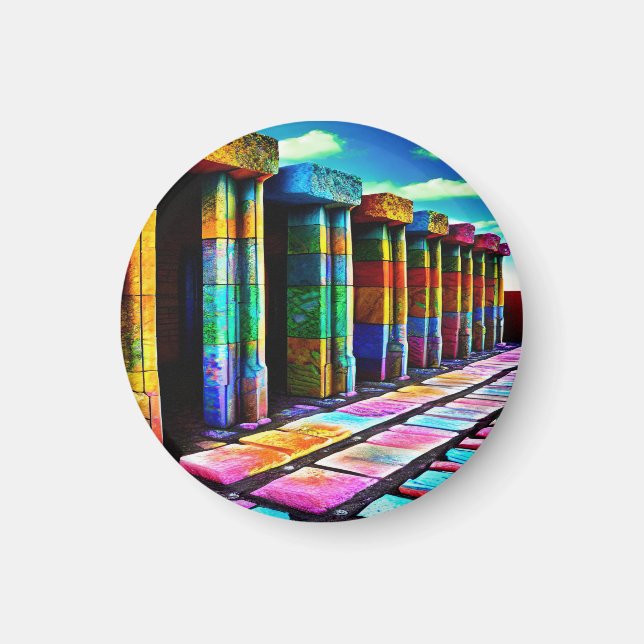 Psychedelische Steine Magnet (Vorne)
