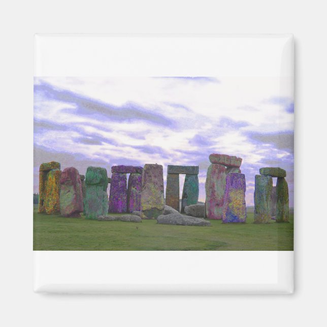 Psychedelische Steine Magnet (Vorne)