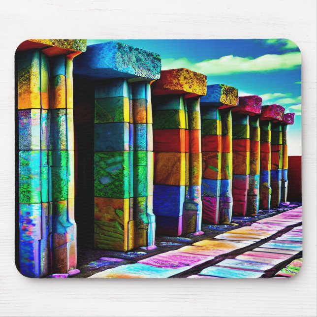 Psychedelische Steine Mousepad (Vorne)