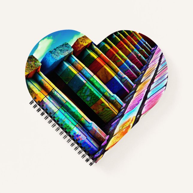 Psychedelische Steine Notizbuch (Vorderseite)