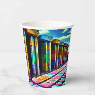 Psychedelische Steine Pappbecher
