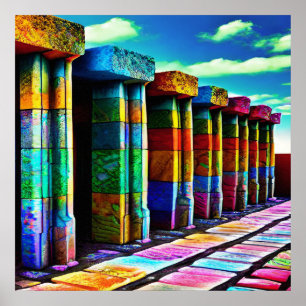 Psychedelische Steine Poster