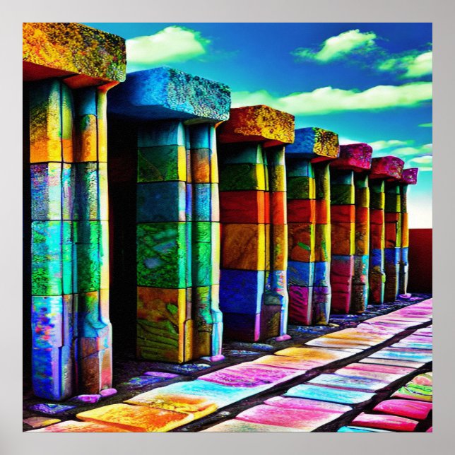 Psychedelische Steine Poster (Vorne)