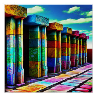Psychedelische Steine Poster