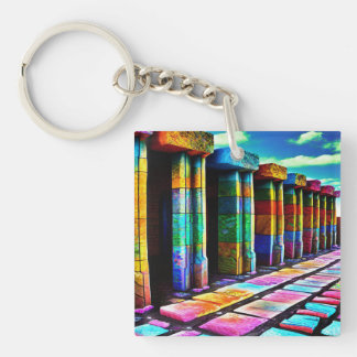 Psychedelische Steine Schlüsselanhänger