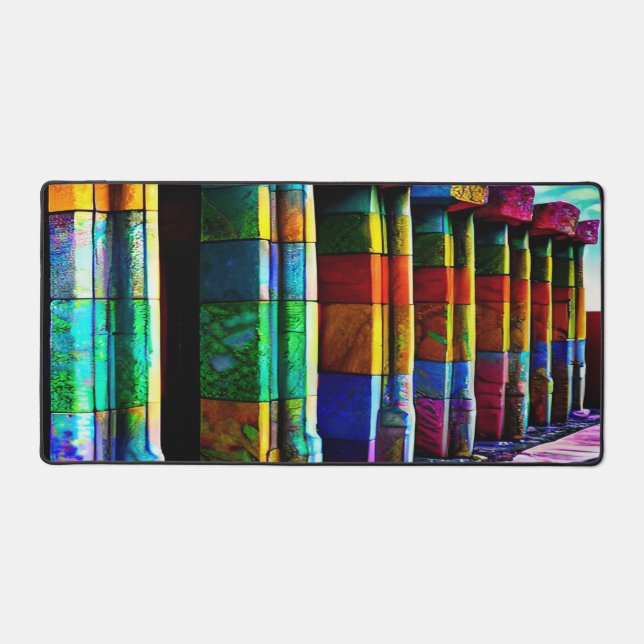 Psychedelische Steine Schreibtischunterlage (Vorderseite)