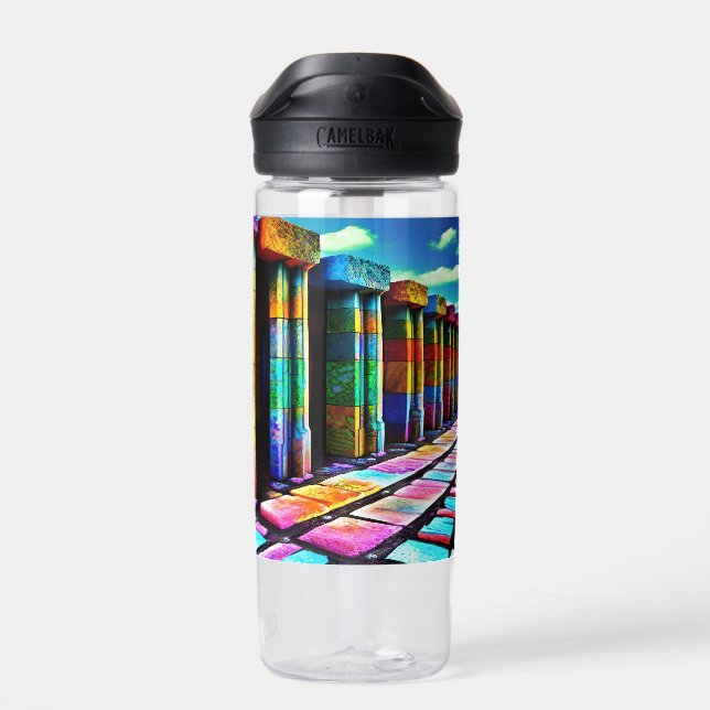Psychedelische Steine Trinkflasche (Rückseite)