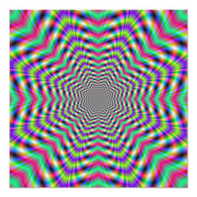 Psychedelische Sterne in Sternen Fotodruck (Vorne)