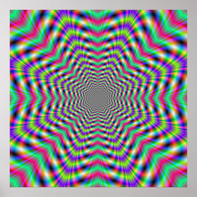 Psychedelische Sterne in Sternenposter Poster (Vorne)