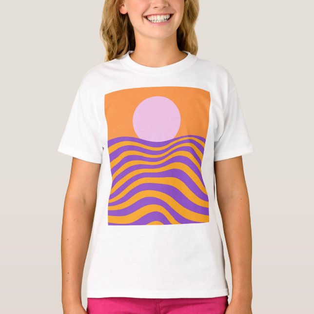 Psychedelische Sun- und Rippling-Waves1 T-Shirt (Vorderseite)