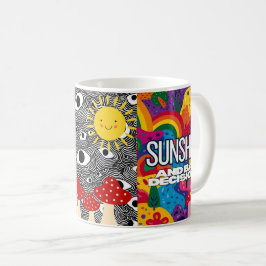 Psychedelische Tasse - Farbiger Trippy-Kaffeebeche