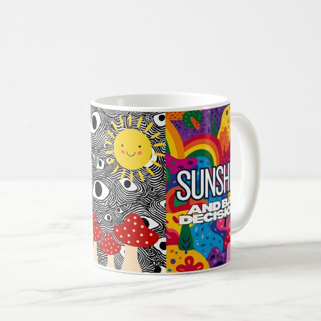 Psychedelische Tasse - Farbiger Trippy-Kaffeebeche (VorderseiteRechts)