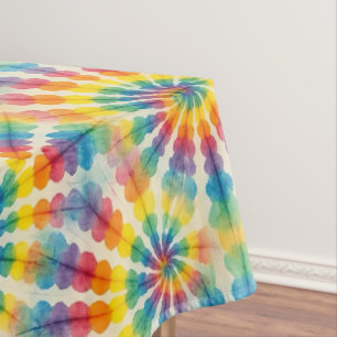 Psychedelische Tie Dye Groovy Retro-Tischdecke Tischdecke